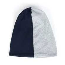 Повседневные Модные двухцветные шапочки для женщин, тюрбан из хлопка, обертывания, женские шапочки, Мужская бейсболка, хлопковые шапки унисекс