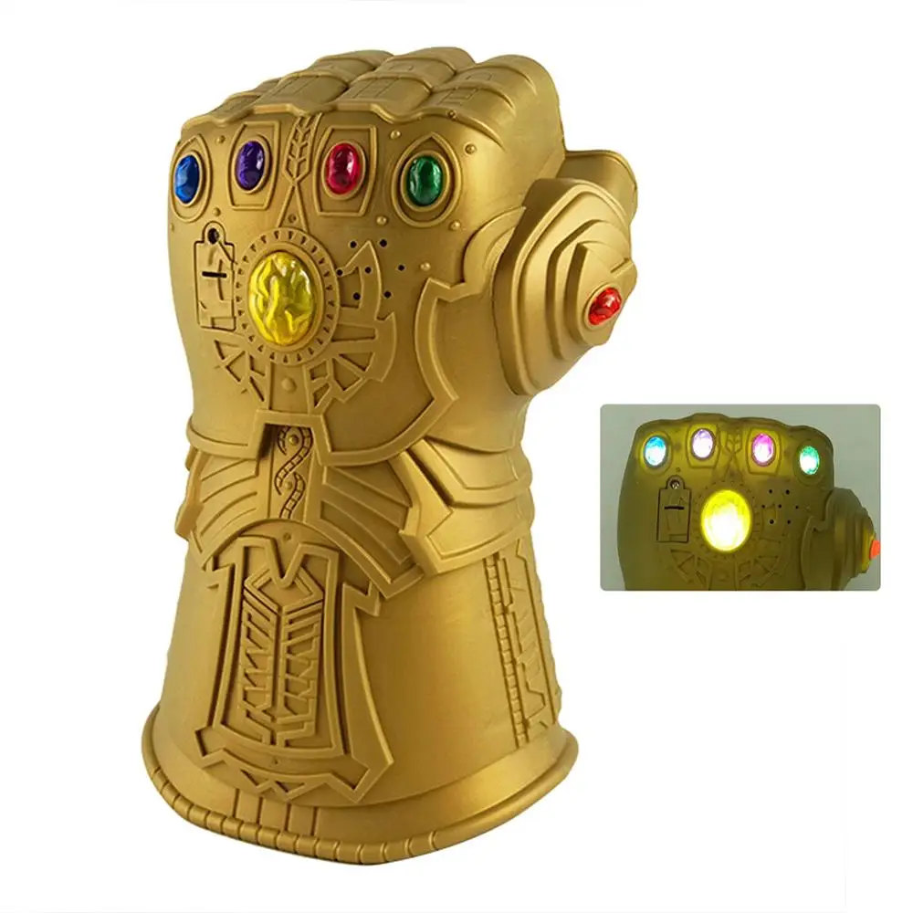 

Delicate Artificial Gemstone LED Thanos Glove Infinity Gauntlet Cosplay Props