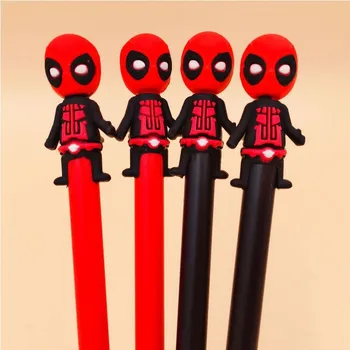 

0.5mm Black Deadpool Gel Pen Signature Pen Escolar Papelaria School Office Supply 108pcs/lot