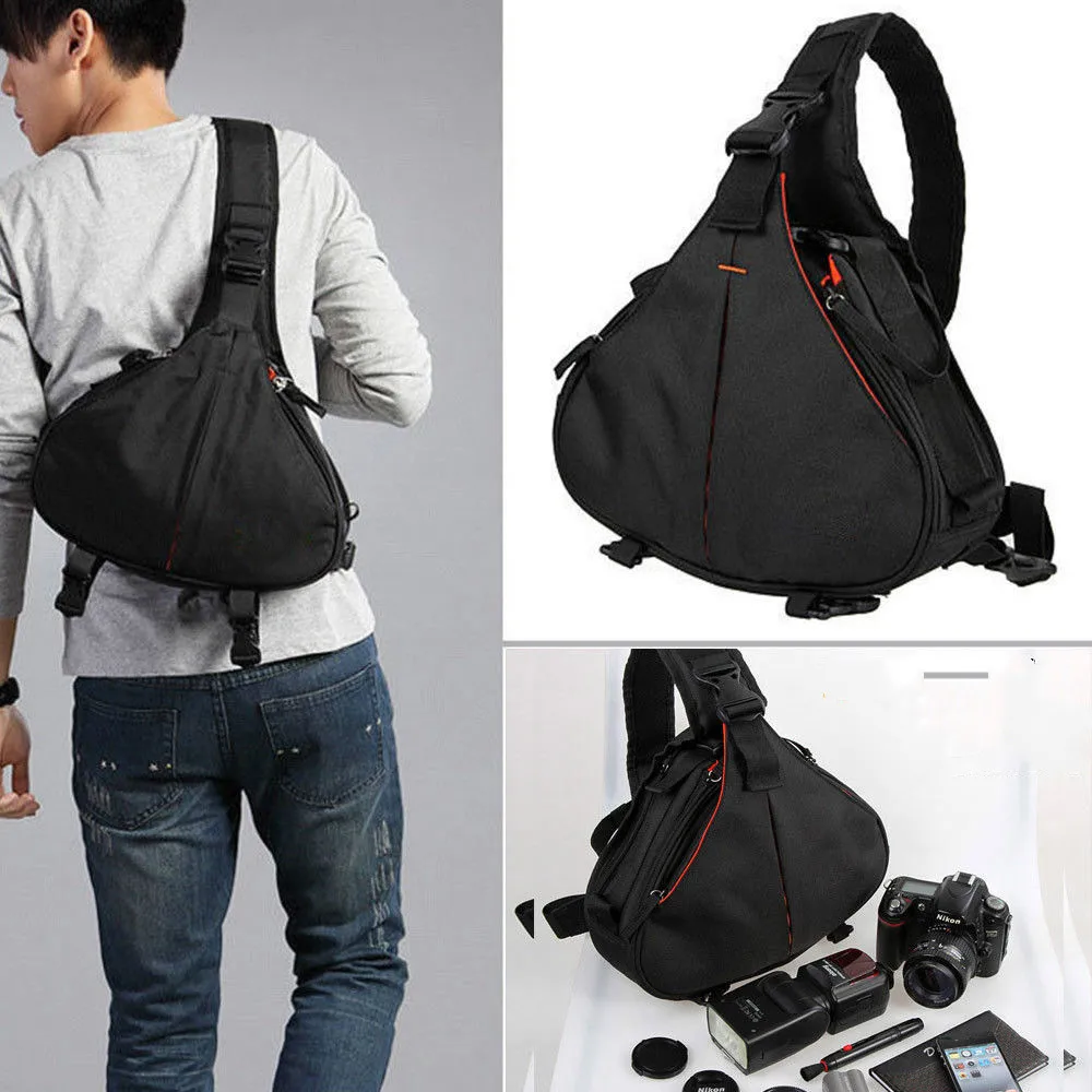 

Waterproof Camera Shoulder Triangle Bag Backpack For Nikon Sony Canon DSLR SLR FUJI Case