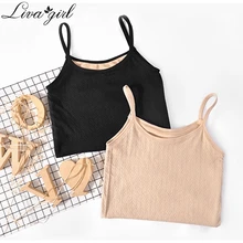 Liva/теплое нижнее белье для девочек, топ, Camis, Женское зимнее сексуальное платье с тонкими бретельками, жилет, Мягкие плотные однотонные топы, Черное Нижнее белье для девочек