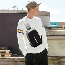 Высококачественный унисекс практичный Слинг Сумка с usb зарядный порт для наушников отверстие открытый S порт s путешествия Кемпинг Сумка