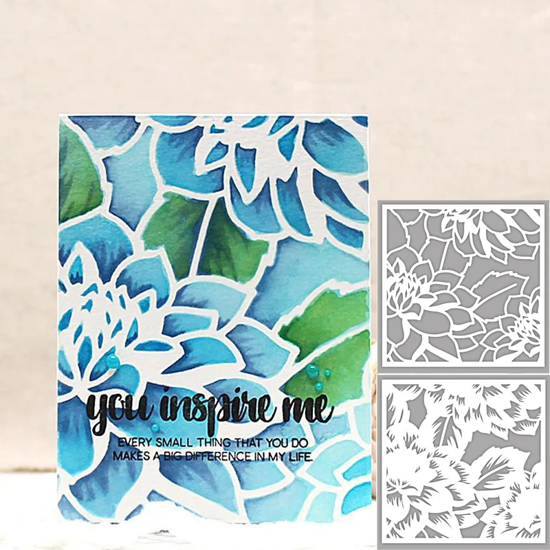 

2pcs/Set Blooming Dahlia Stencil for DIY Scrapbooking New 2019 DIY Paper Cards Making Plastic Templates Decoration Embellishment