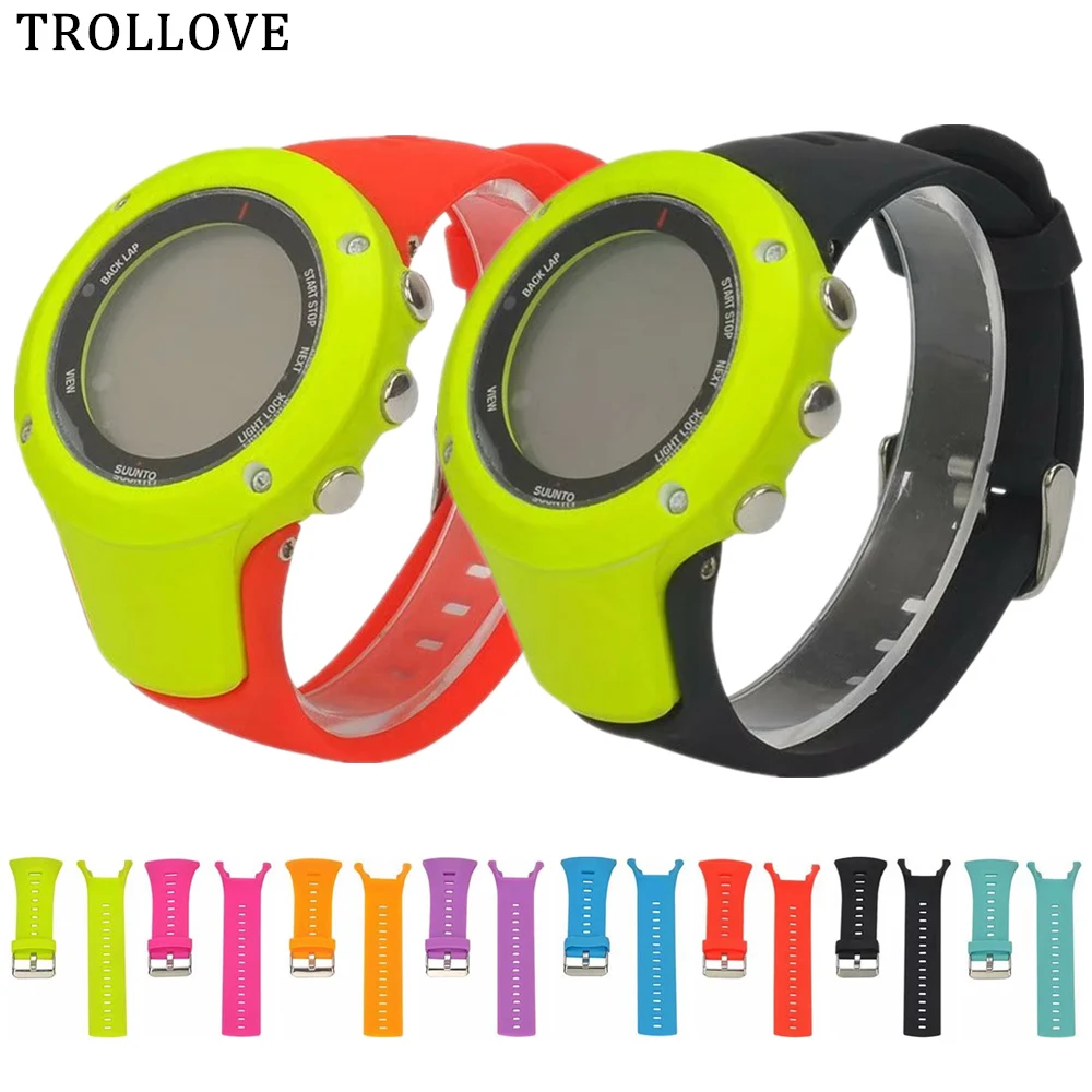 

Silicone Band for Suunto Watch Strap For Ambit 1 2 3 Replacement for SUUNTO Series 3 2 Sport Band Rubber Smart Watch Wrist Strap