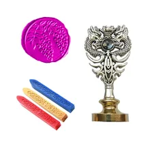 Подпись индивидуальная восковая печать комплект печатей виноград картина металлический Дракон ручка подарок Винтаж посылка свадебные приглашения печать штамп