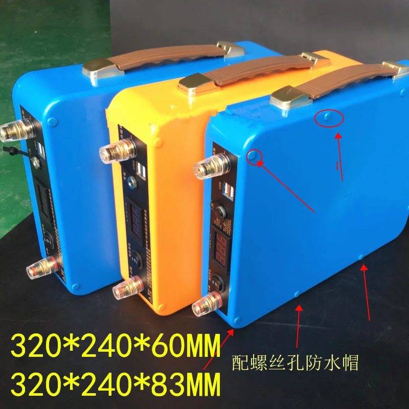 12V 100AH Lithium ion Battery lipo li-ion with Case BMS USB 5v LED light for solar EV Car Golf Cycling Electric Bicycle Part (1)