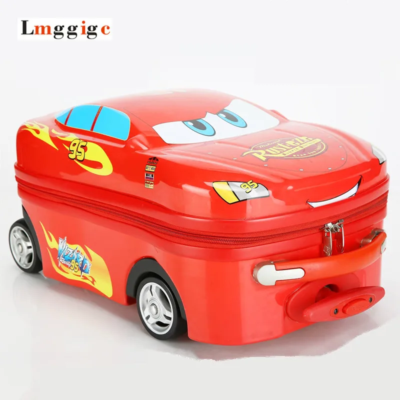 Child Carry on Luggage, Cartoon car Suitcase with wheel ,18