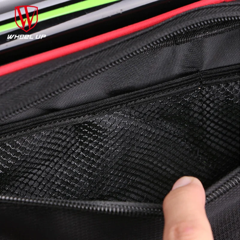 Flash Deal 2017 NEW Waterproof Outdoor Triangle Bicycle Front Tube Frame Bag 2017 New Reflective Large Capacity Nylon MTB Cycling Front Bag 4