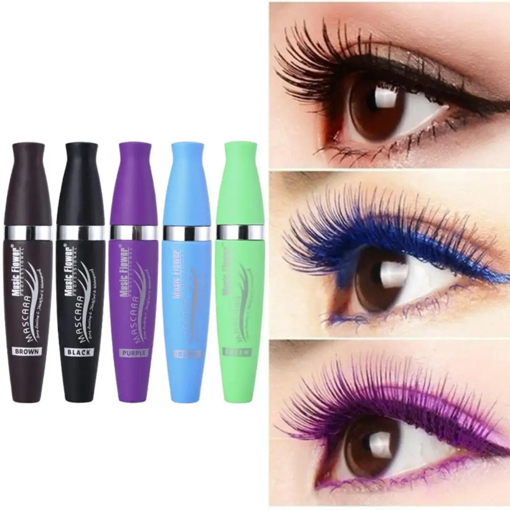 

New Colorful Mascara Purple Waterproof Non-dizzy Dyeing Easy To Color Color Mascara Blue Smudge-proof Eye Makeup