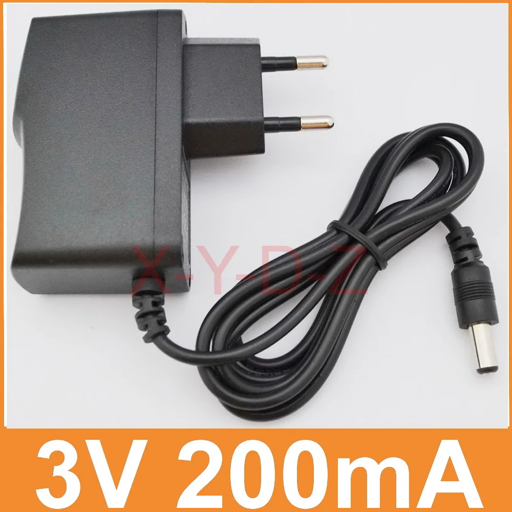 

1PCS 3V 200mA High quality AC 100V-240V Converter Switching power adapter DC 3V 0.2A 200mA Supply EU Plug DC 5.5mm x 2.1mm