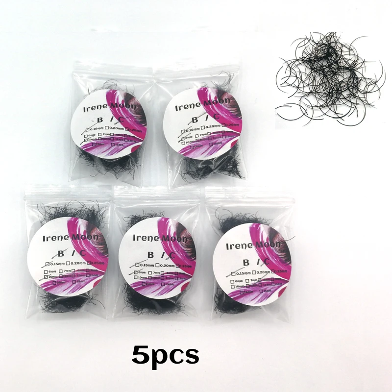 

5 packs B&C Curl Individual False Eye Lashes Loose Bulk Eyelashes 0.15/0.20/0.25mm & 6-15mm(Length) Eyelash Extension Makeup