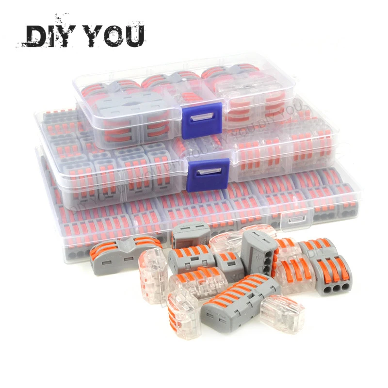 

Mixed Boxed fast wire Connector WAGO Type PCT-212/213/214/215/218/222 SPL-2 3 Compact Wiring Connector Conductor Terminal Block