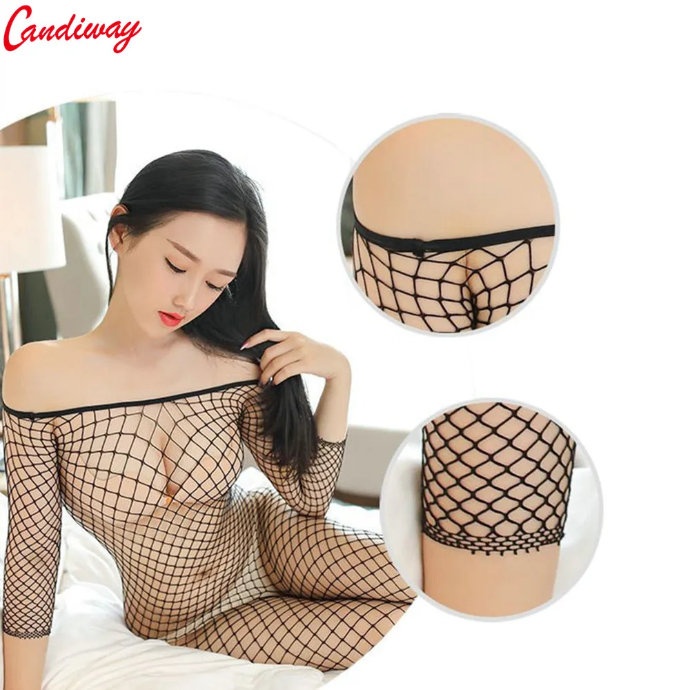 Plus Fishnet Bodystockings Erotic Clothing Big Netting Hole Bodysuit Transparent Underwear Costumes women underwear,sexy lingerie