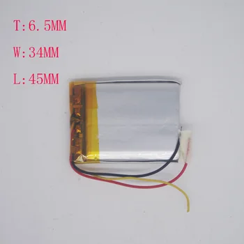 

3.7v polymer lithium battery 3 wire 653045 / 653445 story machine audio MP3/MP4 1000mah