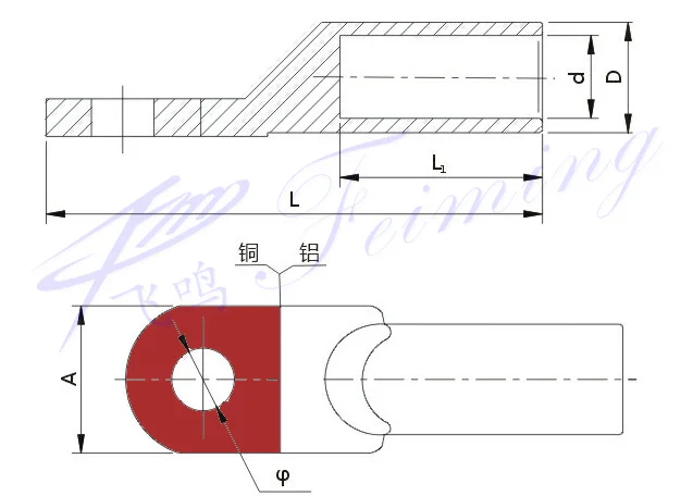 DTL-10 DTL-16 DTL-25 DTL-35 DTL-50 DTL-70 DTL-95 DTL-120 DTL-150 сжатия Алюминий Медь биметаллический терминальные Connecto наконечник