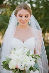 Chapel Length Wedding Veil White Pencil Edge Elegant Hot Sale Simple Custom Made Bridal Veil Chapel Length Wedding Veil White Pencil Edge Elegant Hot Sale Simple Custom Made Bridal Veil