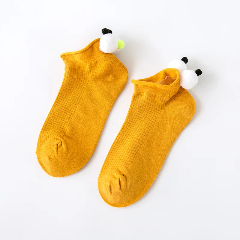 Модные Мультяшные короткие носки женские милые забавные Женские повседневные хлопковые 3D лодыжки тонкие летние skarpety Симпсоны beagle низкие носки