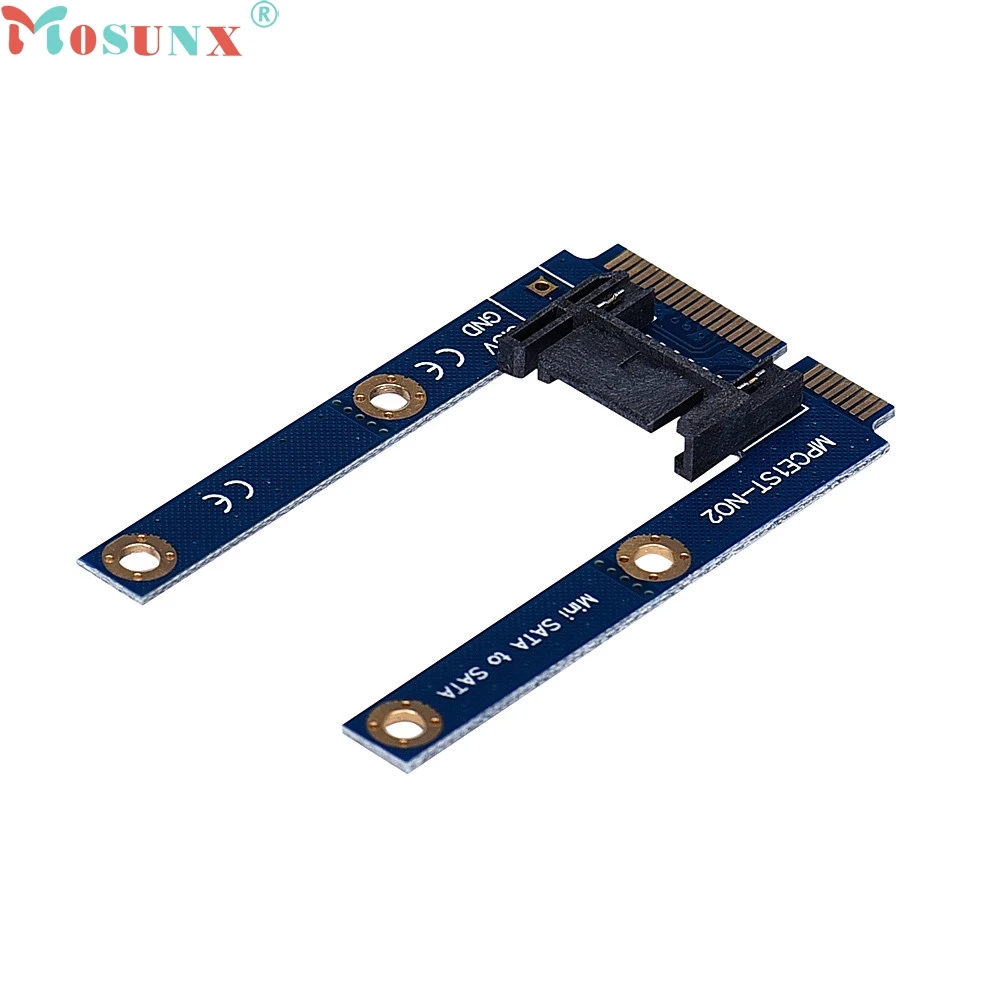 2017 50mm Mini PCI E mSATA SSD To Flat SATA 7p Hard Disk Drive PCBA