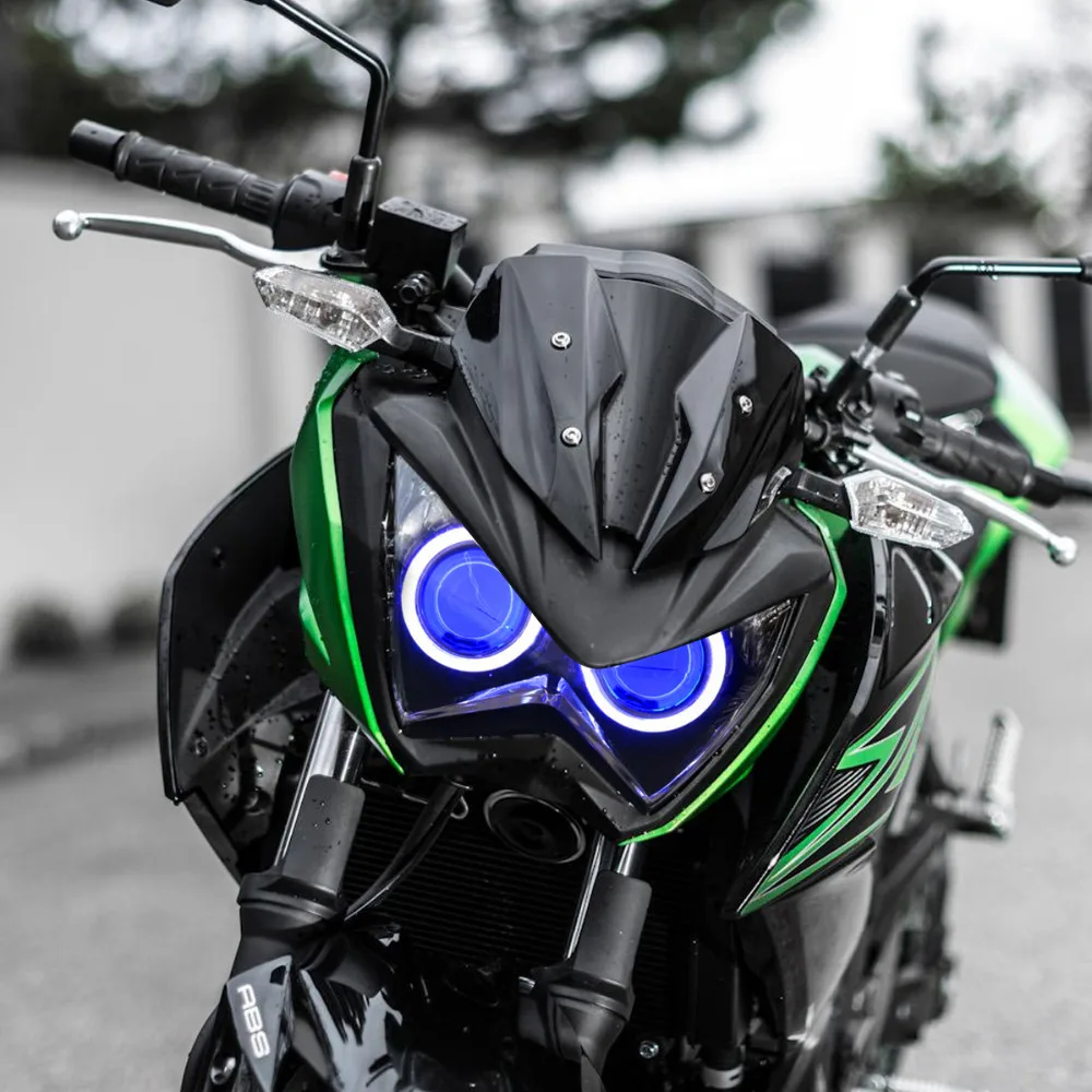 KT Мотоцикл Фар В Сборе для Kawasaki Z800 2013 Frontlight Ангел Глаз СПРЯТАЛ Объектив Проектора