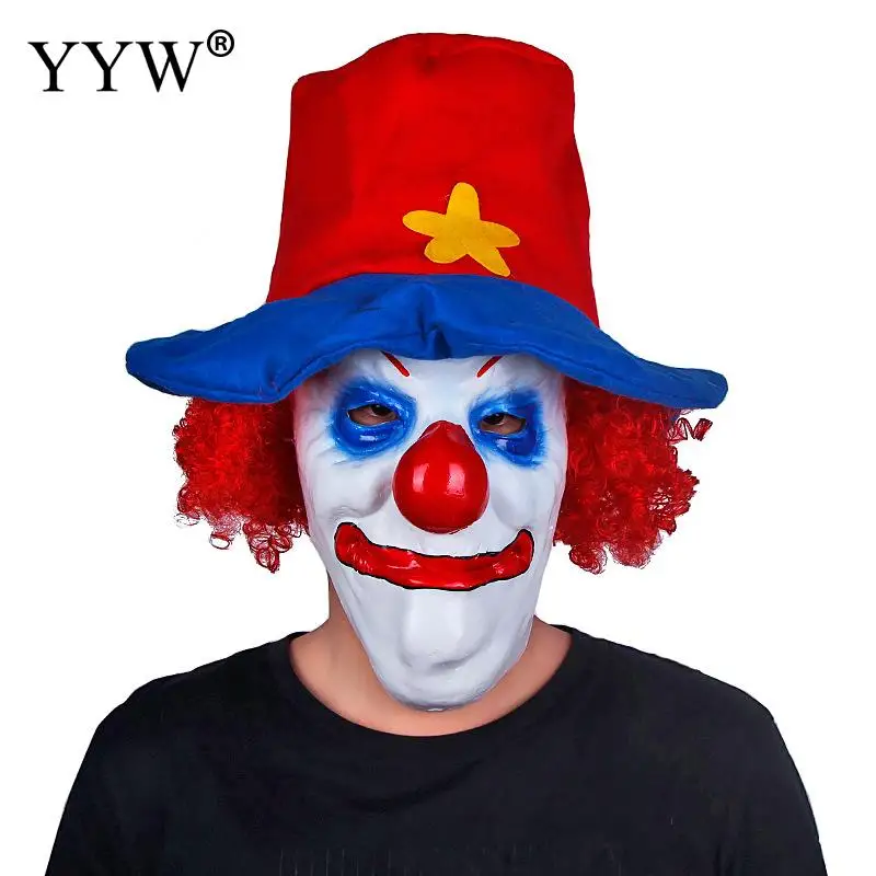 

Horror Scary Latex Mask Funny Clown Masks For Masquerade Adult Party Mascaras Halloween Cosplay Masks Festive Party Supplies