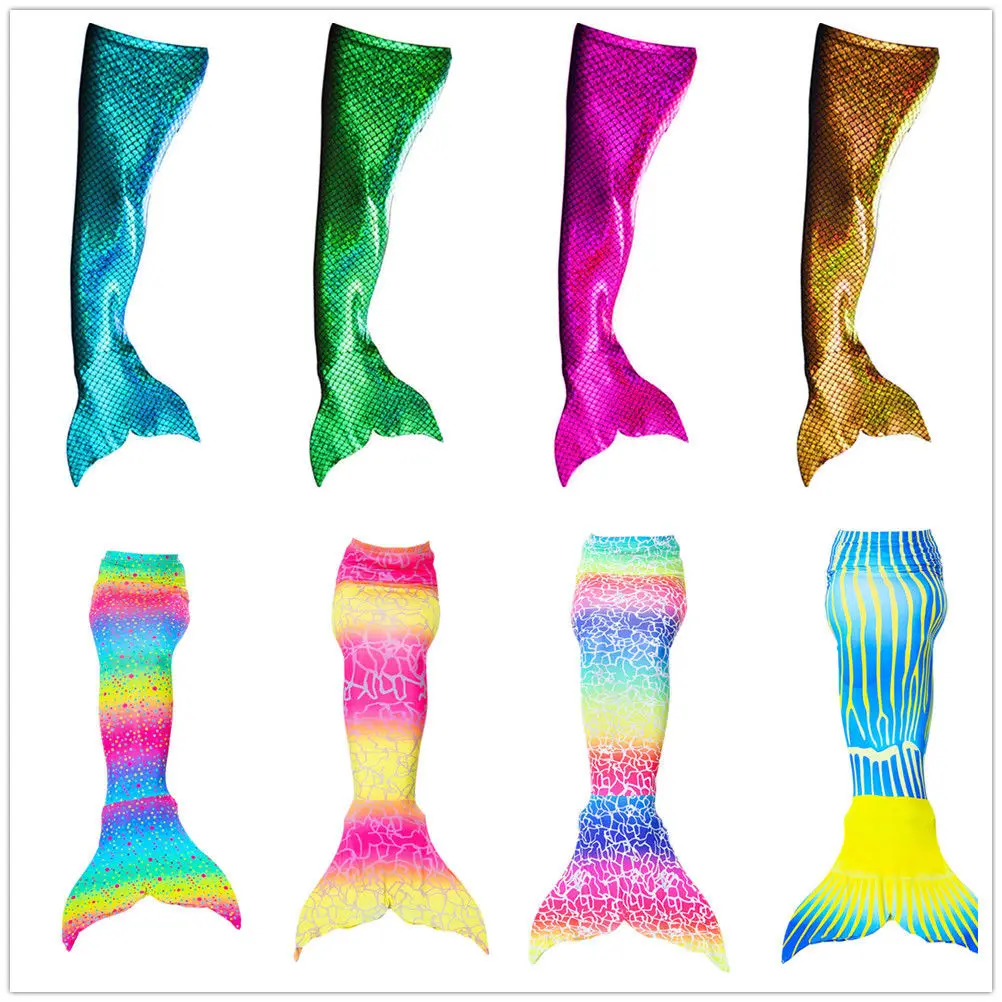 

Mermaid Tail + Monofin Swimmable Adult Women Girls Boys Princess Dress Cos Gift