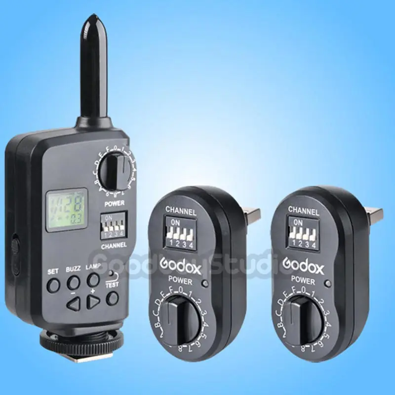 

Godox Witstro FT-16 Wireless Power Controller Remote for Flash Strobe Trigger with 2 Receivers
