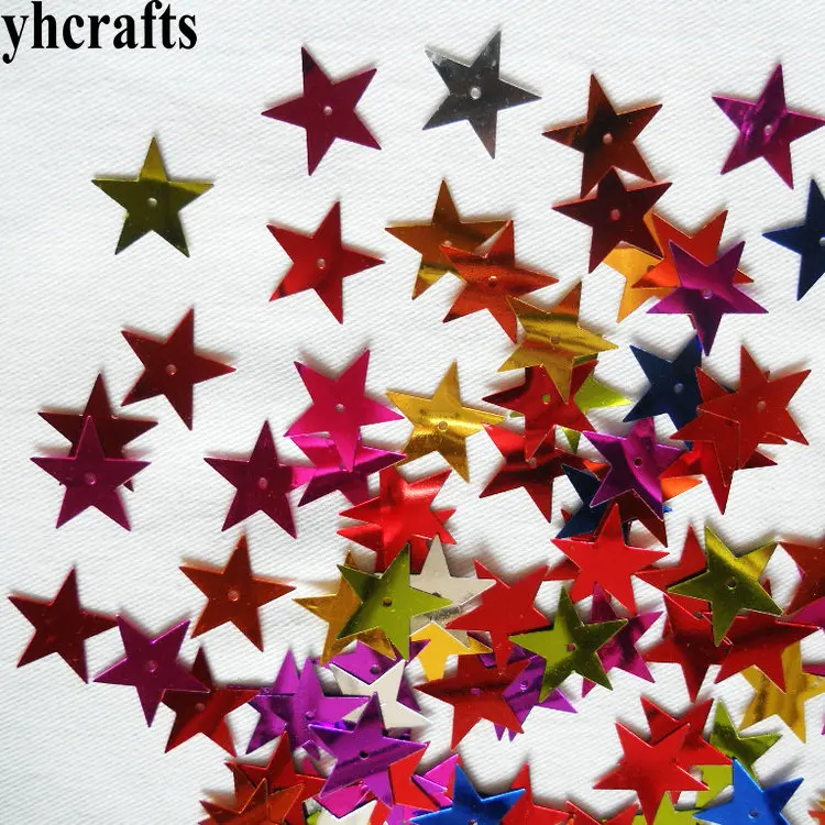 20 г/лот. 15 мм звезда с отверстием блестки материалы для рукоделия детского сада ремесла творческой активности пункт обучения цвета сделать свой собственный