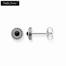 Серьги-гвоздики черное солнце, модный подарок для женщин девушек Ts высокое качество серьги Томас Стиль модные ювелирные изделия