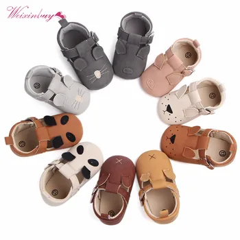 

Moccasins Baby Boy Girls Shoes Panda Mouse Newborn Infant Toddler Soft Sole First Walker Prewalkers Cartoon AnimalA