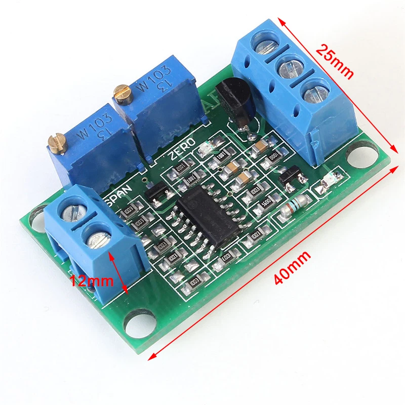 Преобразователь напряжения в текущий модуль 0-5 в до 4-20 мА неизолированный Тип преобразователь тока плата постоянного тока 7-30 в