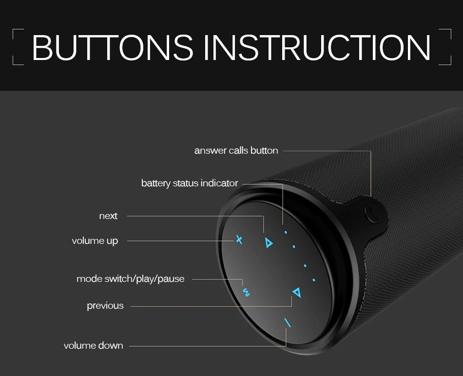 ZEALOT S8 3D стерео Bluetooth динамик беспроводной сабвуфер Колонка Портативный сенсорный контроль AUX TF карта воспроизведения громкой связи с микрофоном