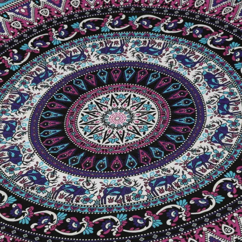 

Fashion retro print Round Beach Pool Home Shower Towel Blanket Table Cloth Yoga Mat Soft and comfortable drop shipping A30 30+