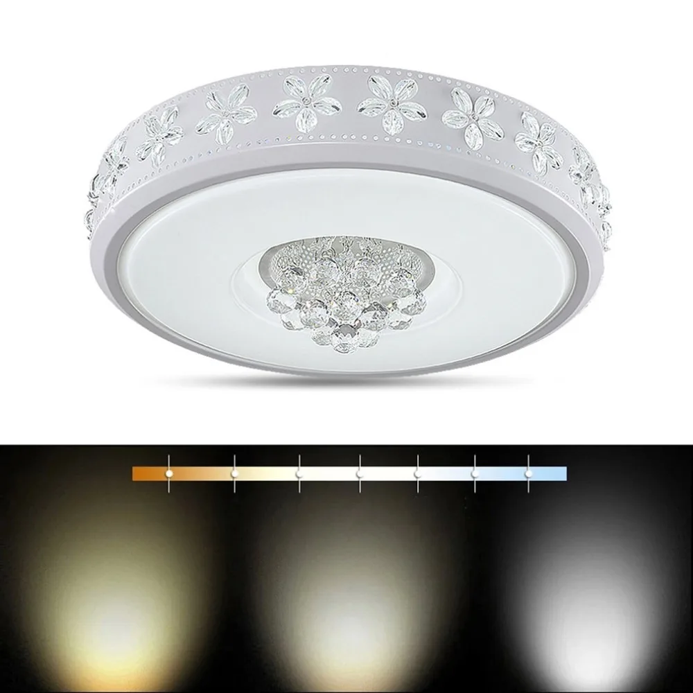 

ICOCO Super Bright Acrylic LED Ceiling Lamp Cherry Blossom Downlight Round Shape Crystal Pendant Home Decoration Light HOT SALE