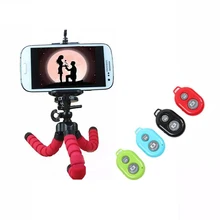 Camera Mini Flexible Tripod Stand Monopod Remote Control Phone Clip with 1 4 Screw For Iphone