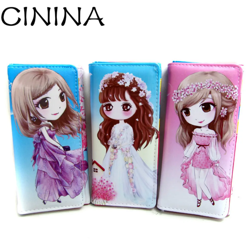 Lucu Dompet 2017 Korea Baru Permukaan Yang Lembut PU Kulit Panjang