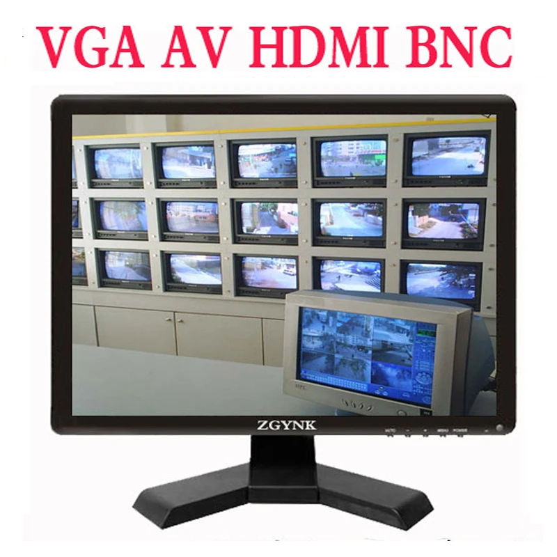 

15 inch PC monitor with security LCD monitor HDMI VGA AV BNC interface