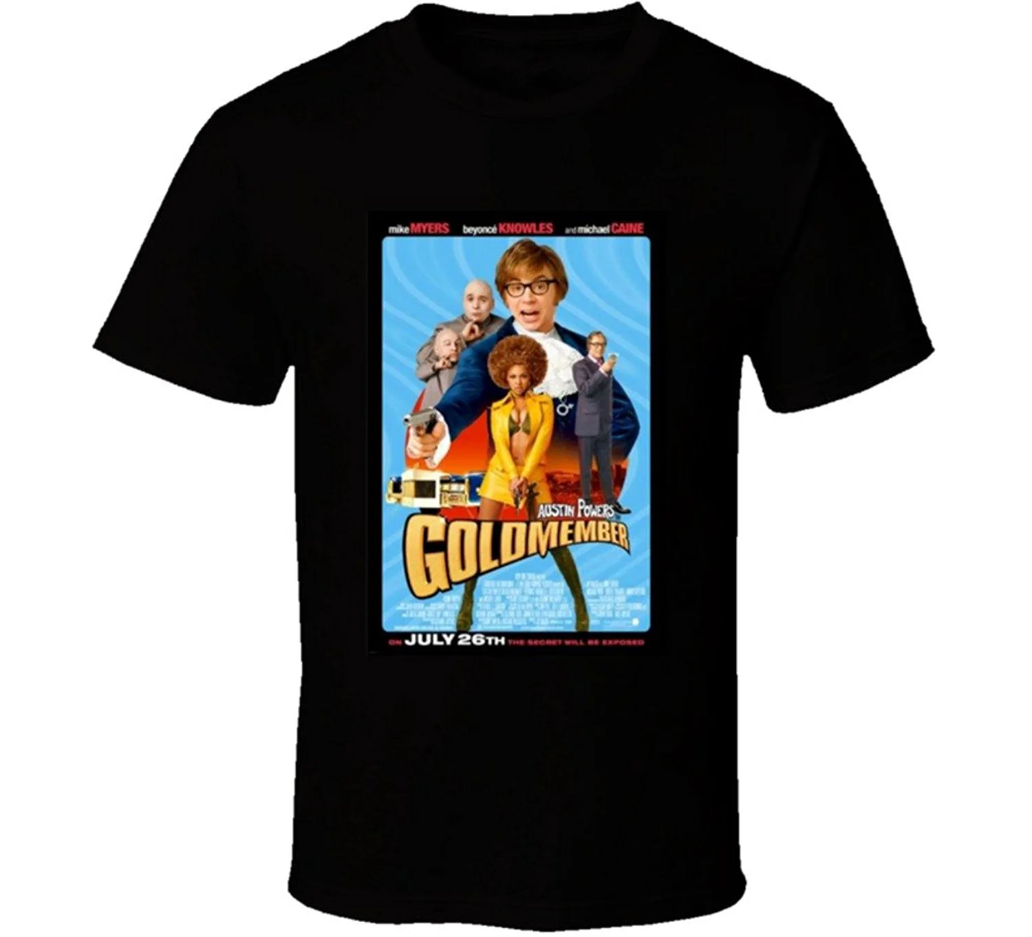 Gildan T Shirt Men Short Sleeve Funny Austin Powers Goldmember Cool