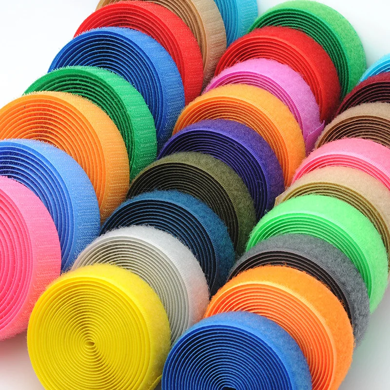 

2cm Colorful Tape Magic Nylon Soft Hook and Loop Strap Self Adhesive Fastener Polyester Home No Glue Sewing Accessories 5Meters