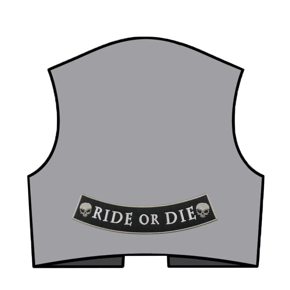 Ride or die free riding biker patches pinup cool military custom patch clothing application stickers free shipping DIY any size (4)