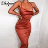 Dulzura ניאון סאטן תחרה עד 2021 קיץ נשים bodycon ארוך midi שמלה ללא שרוולים ללא משענת אלגנטית מסיבת תלבושות סקסי מועדון בגדים
