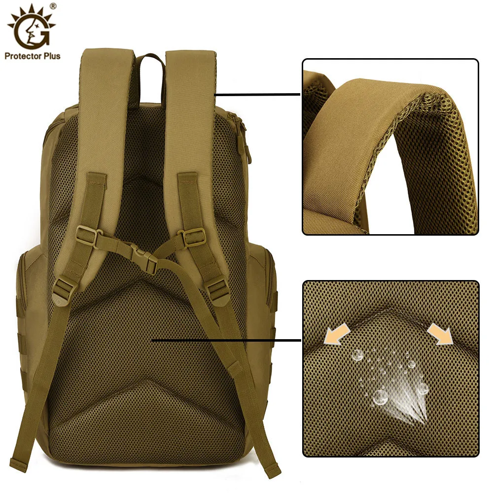 Marca 40L de Nylon impermeable militar mochilas para Molle asalto del ejército Mochila bolsa de viaje para los hombres las mujeres Mochila Escolar S420