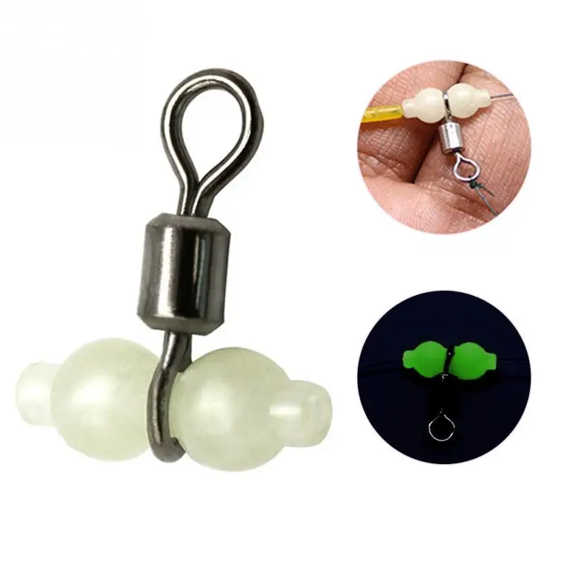 

WHOLESALE 20 PCS Fishing Swivel Bear Split with Noctilucence Luminous Gourd Lure Connector Gear