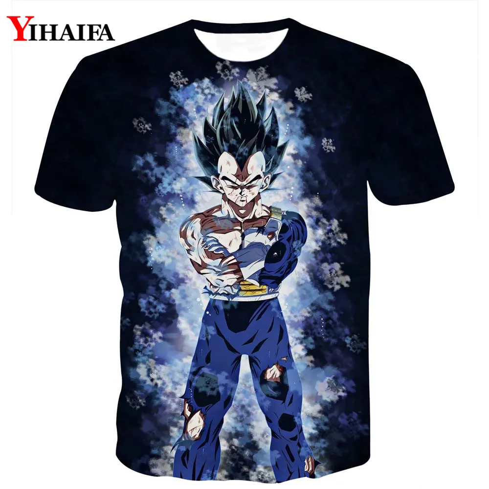 

Men 3D Print T shirt Dragon Ball Z Anime Casual Tee Shirts Fighting Vegeta Graphic Tee Man Tops dragon ball t shirt