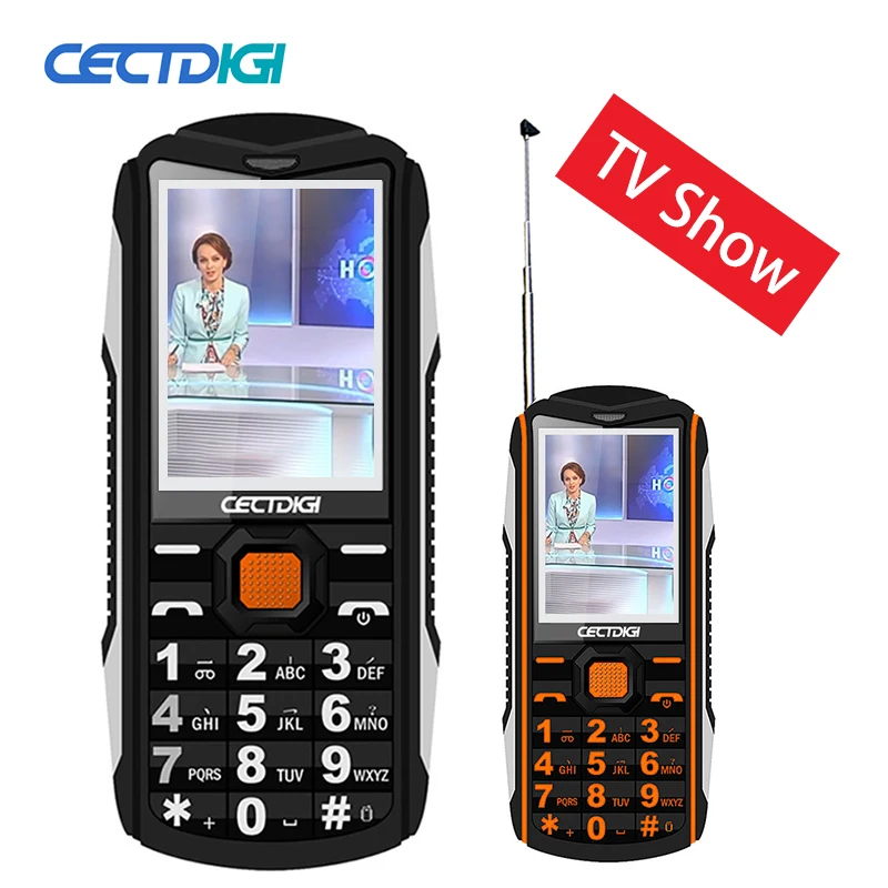 Антенна ТВ телефон Cectdigi 200 двойная Sim прочный внешний аккумулятор Двойной фонарь