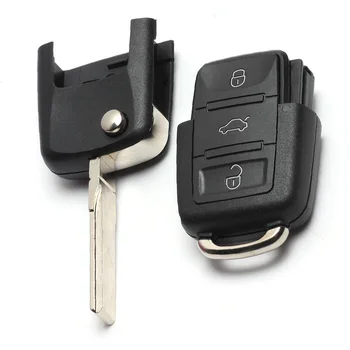 Keyforkess 434MHz ID48 Chip 1K0 959 753 G / 1K0 959 753 N Flip 3 pulsanti telecomando portachiavi per Volkswagen, per Skoda, per Seat - KEYECU 434MHz ID48 Chip 1K0 959 753 G 1K0 959 753 N Flip 3 pulsanti