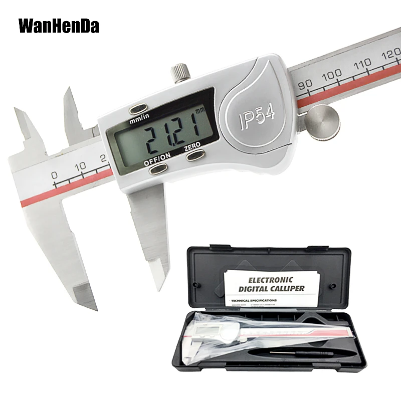 

High quality 0-150mm Measuring Tool Stainless Steel Caliper Digital Vernier Caliper Gauge Micrometer Paquimetro Messschieber