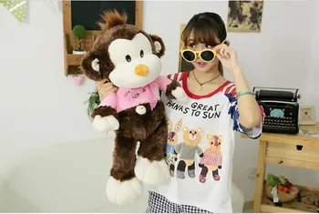 

large 60 cm monkey plush toy doll throw pillow birthday gift w6657