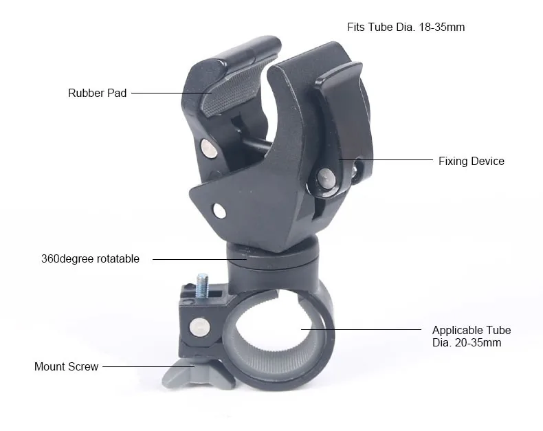 Велосипедный светильник Кронштейн 360 градусов вращающийся велосипед держатель лампы T6 L2 Q5 светодиодный фонарь на голову светильник крепление Запчасти руль резонирующей коробки установки