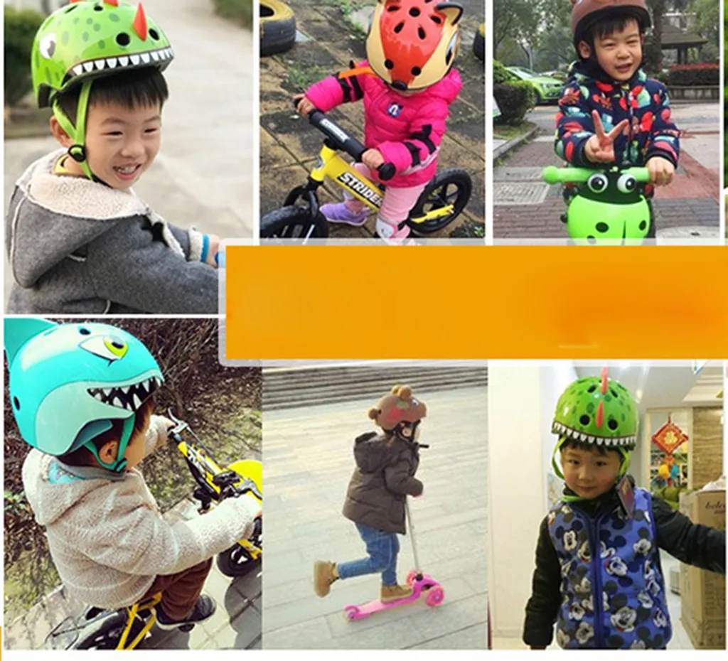 Детский велосипедный шлем для мальчиков и девочек Спорт на открытом воздухе велосипедный и Коньковый Спорт нарисованный шлем для детей высокой плотности безопасности шлем милые животные
