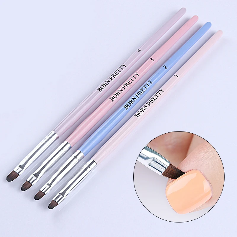 

BORN PRETTY UV Gel Brush Round Handle Brush Liner Nail Cuticle Cleaning Tools Powder Dust Clean Pen Manicure